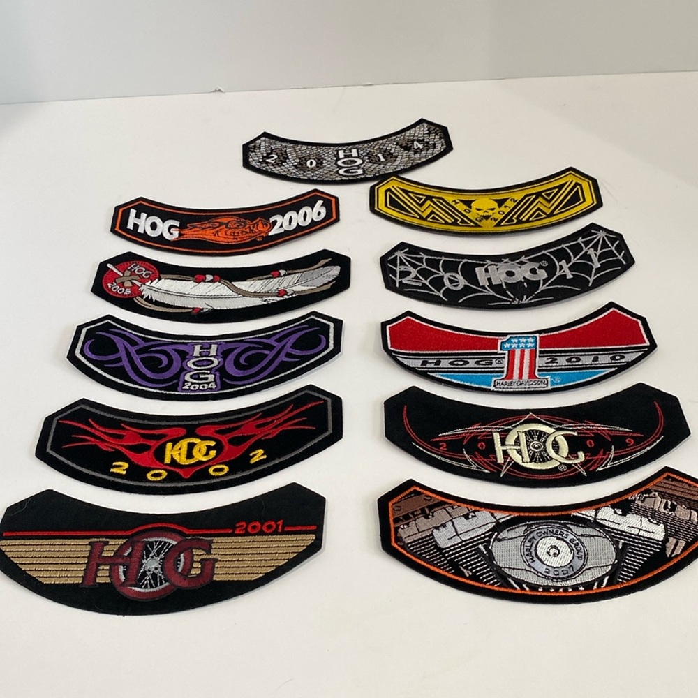 Set Of 11 Assorted Hog Patches - image 1